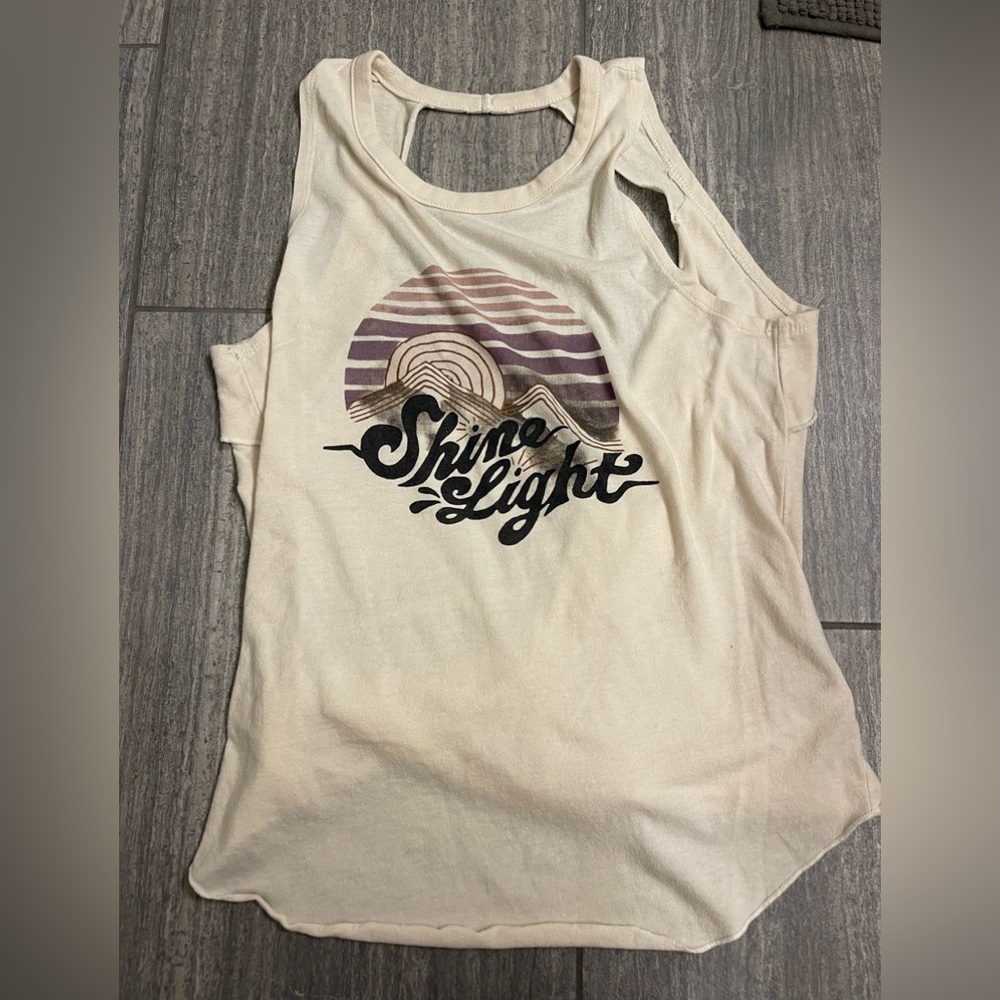 Spiritual Gangster 👋🏼 Shine Light open back halter tank